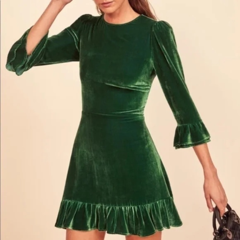 Reformation Mountain Dress (Emerald)